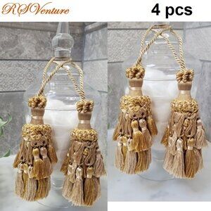 4 Curtain, Accent, Decorative Key Tassels